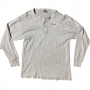 Vintage Carhartt Gray Men's Long Sleeve Shirt